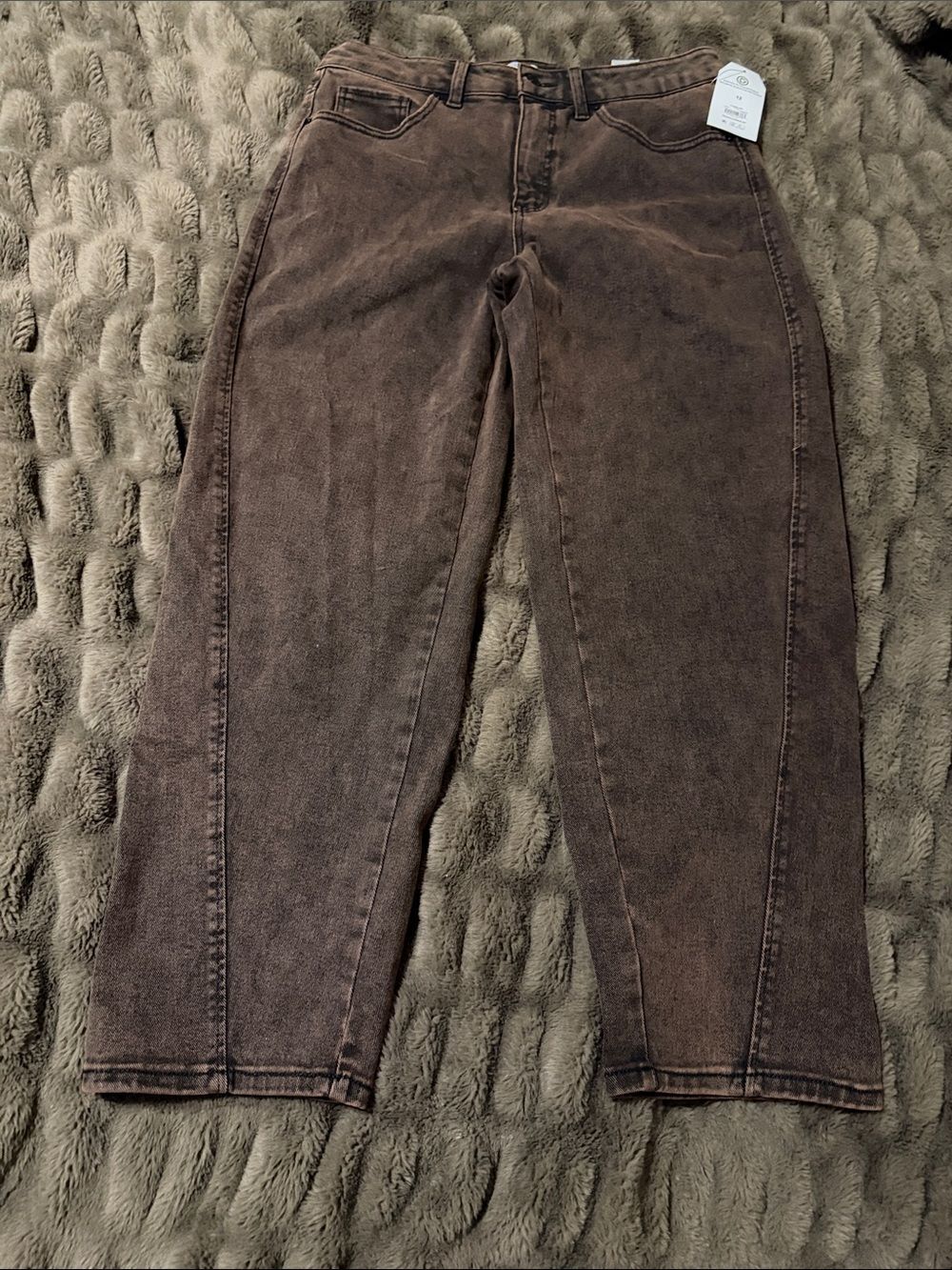 Time and Tru brown barrel jeans size 12